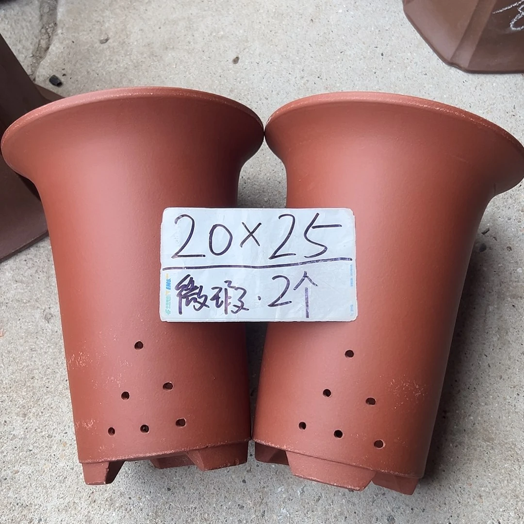 紫砂花盆宜兴紫砂花盆2只