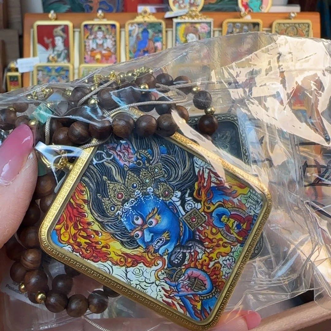 小***人吊坠古祥手绘唐卡了