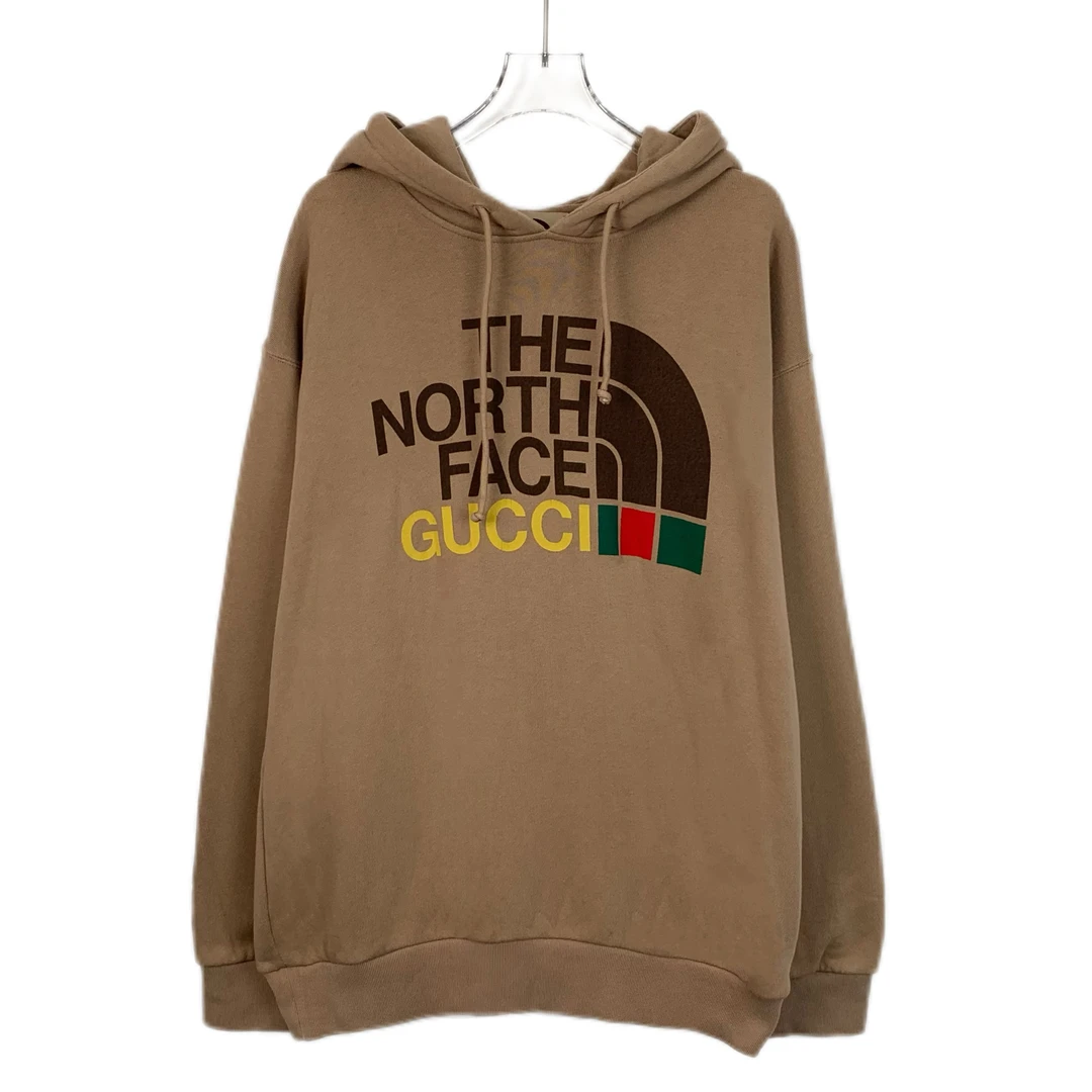 99新 GUCCI/古驰 J13966 棕色logo字母印花卫衣 XS码