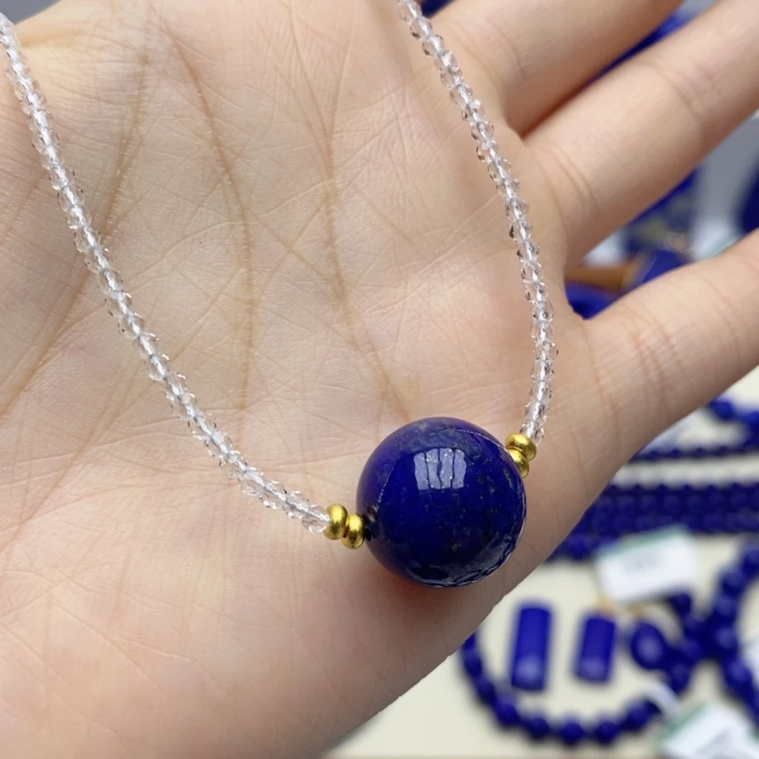 青金石未镶嵌颈饰