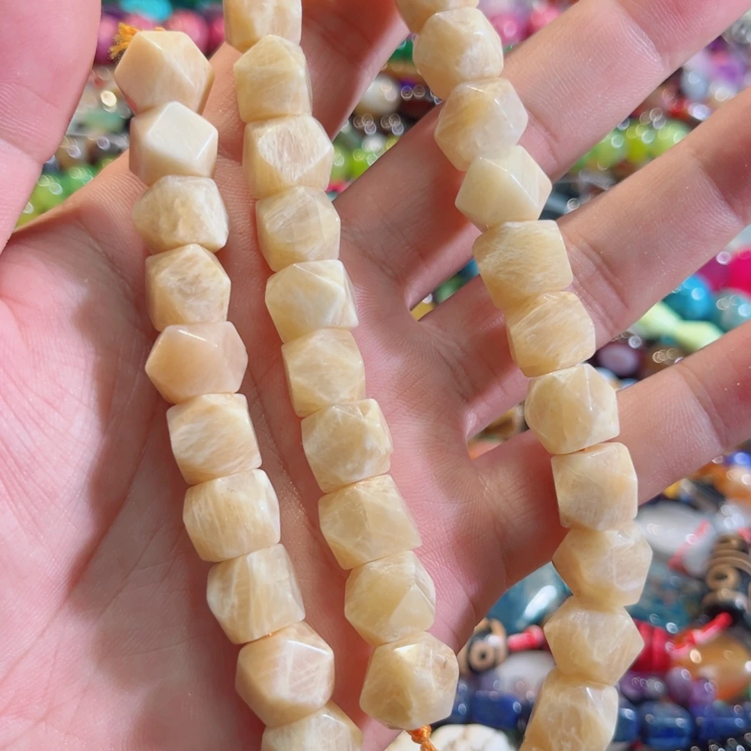 玛瑙/玉髓合金珠宝半成品阿拉删冲角一条11mm