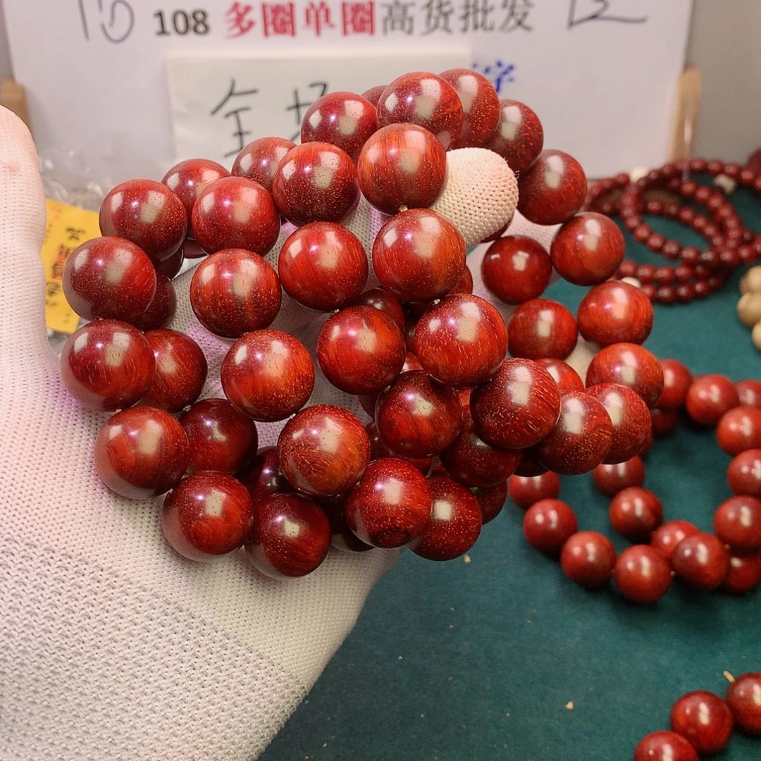 檀香紫檀（小叶紫檀）手串/手链18拆房老料无胶无蜡无油无漆