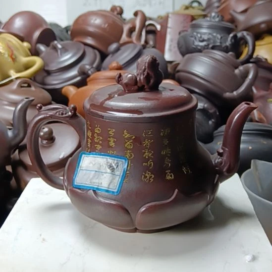 茶壶紫砂宜兴原矿古红砂柴烧手工500cc紫砂壶