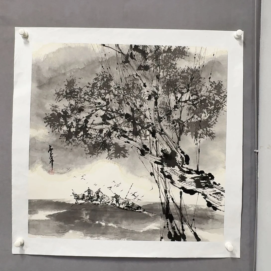 国画亲笔手绘放心去藏