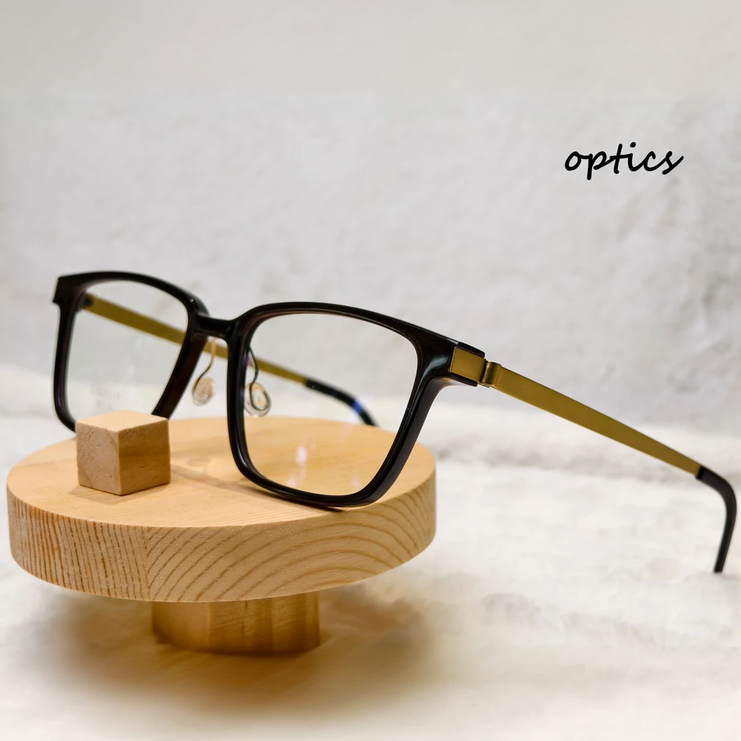 林德手工牛角眼镜框超轻纯钛商务轻奢质感气质时尚防蓝光近视度数