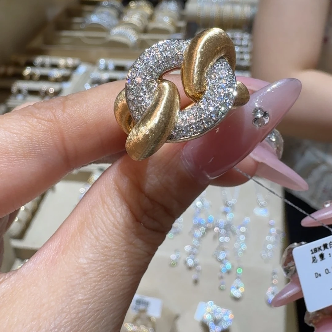 钻石戒指/指环18K金镶嵌