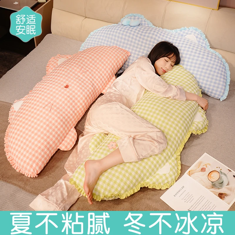 泡泡纱小猫咪毛绒玩具布娃娃抱枕女生睡觉床上夹腿玩偶抱生日礼物