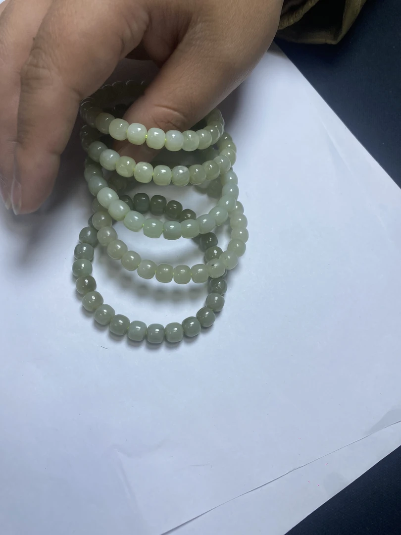 和田玉且末蓝直切手串多样性发一