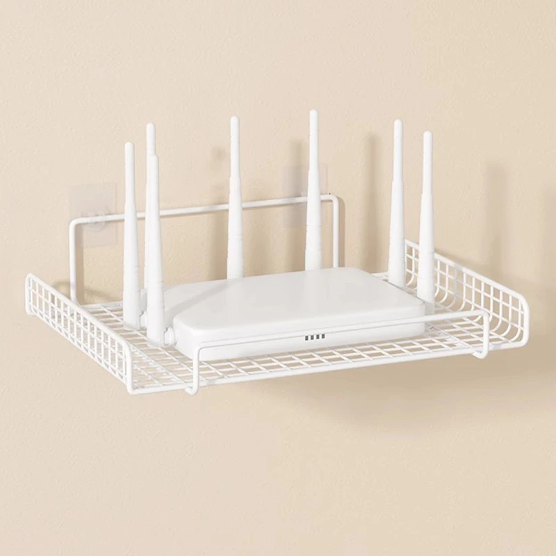 电视机机顶盒置物架壁挂挂墙免打孔托架墙上网络wifi路由器收纳架