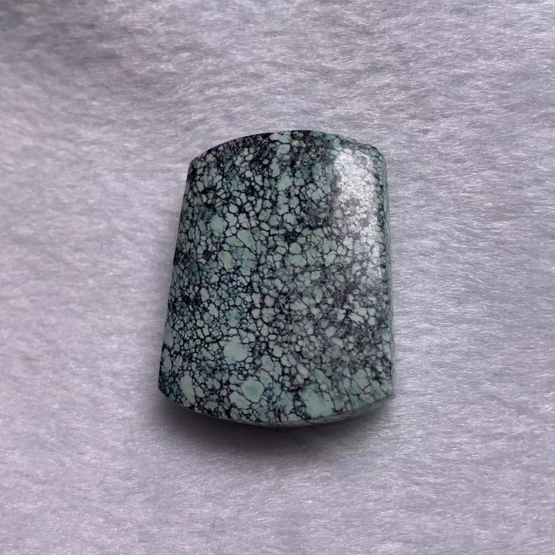 原矿绿松石特色高瓷网花无事牌