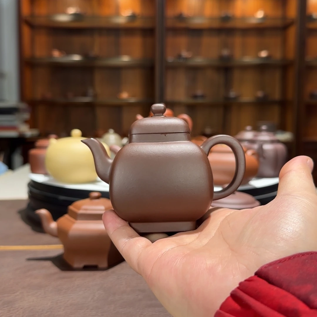 老***子茶壶紫砂紫泥鸣远四方