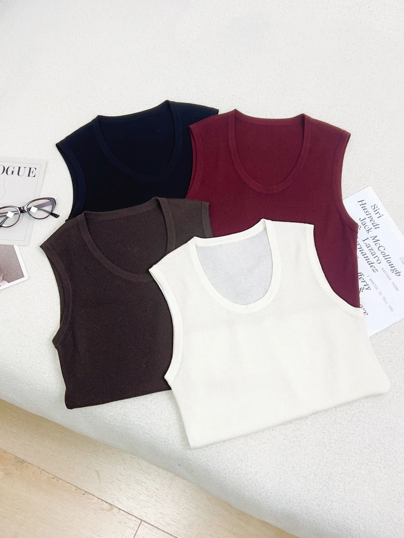 【女王洛克】春款绵羊毛时尚气质减龄背心针织衫洋气休闲装LK81437