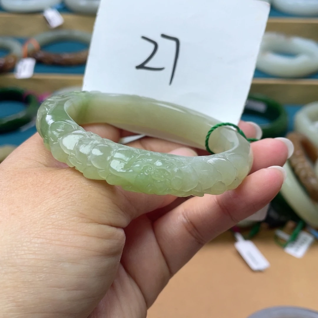 未镶嵌手镯和田玉圈口55+