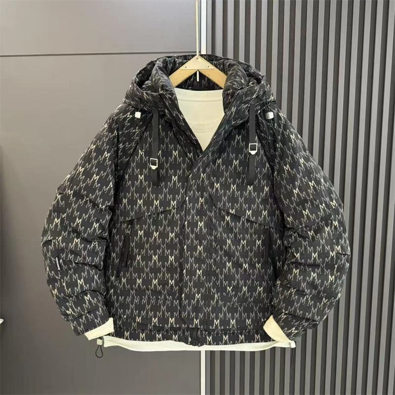 秋冬季新款羽绒服男款爆款2025新款正品男士帅气工装保暖连帽男装