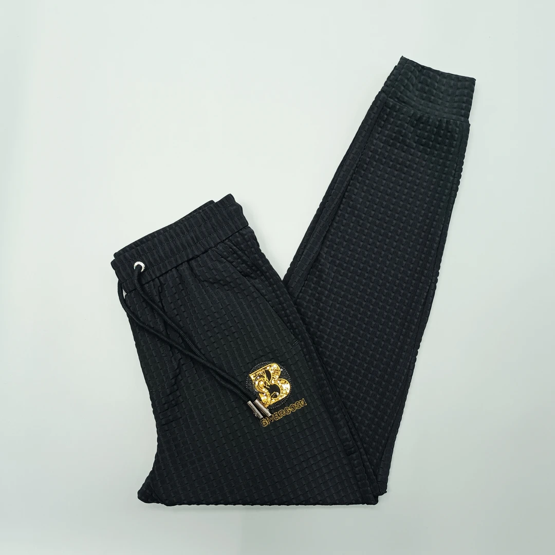 潮牌时尚泡泡纱卫裤夏季洋气时尚百搭束脚男装休闲裤