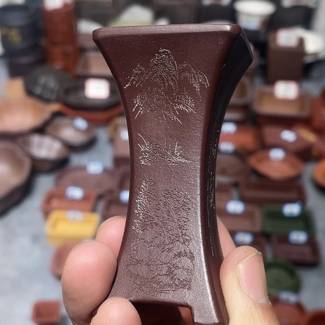 紫砂春***冬紫砂小盆3.5*8