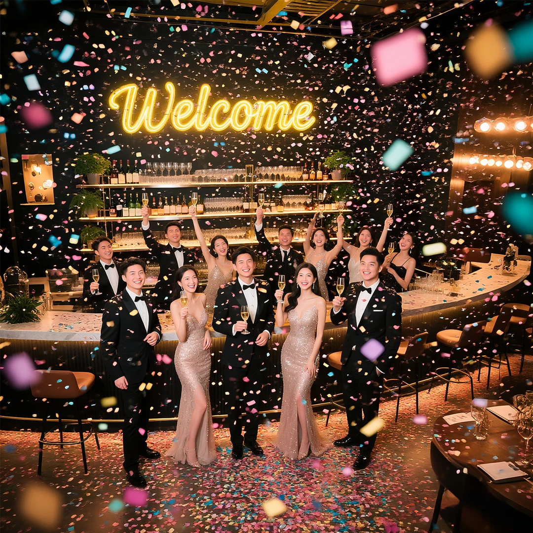 文仙亦言酒吧专用手持礼炮夜店聚会活动手拧式彩带礼花喷花筒道具