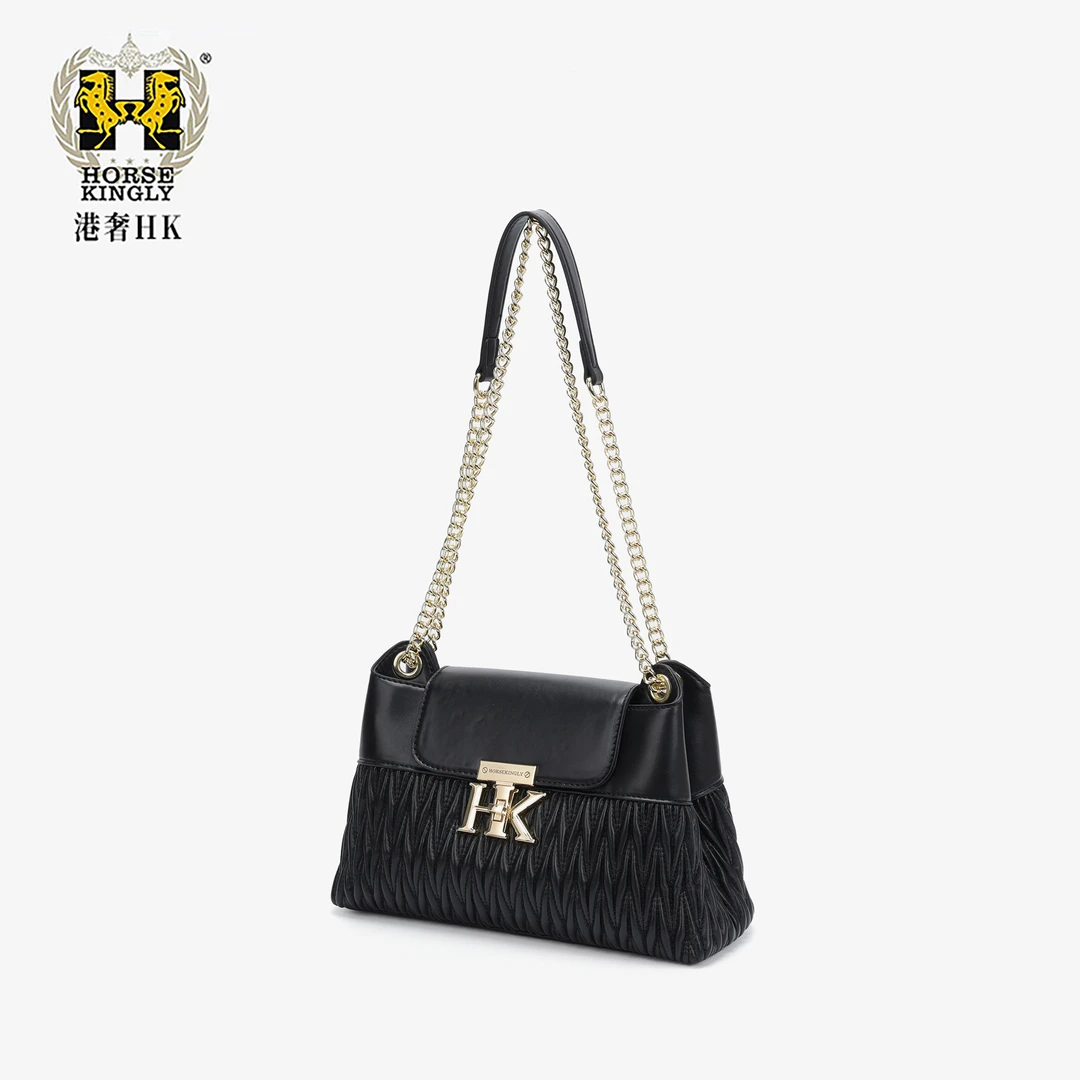 HorseKingly新款女士单肩包时尚百搭单肩斜挎链条女包1167