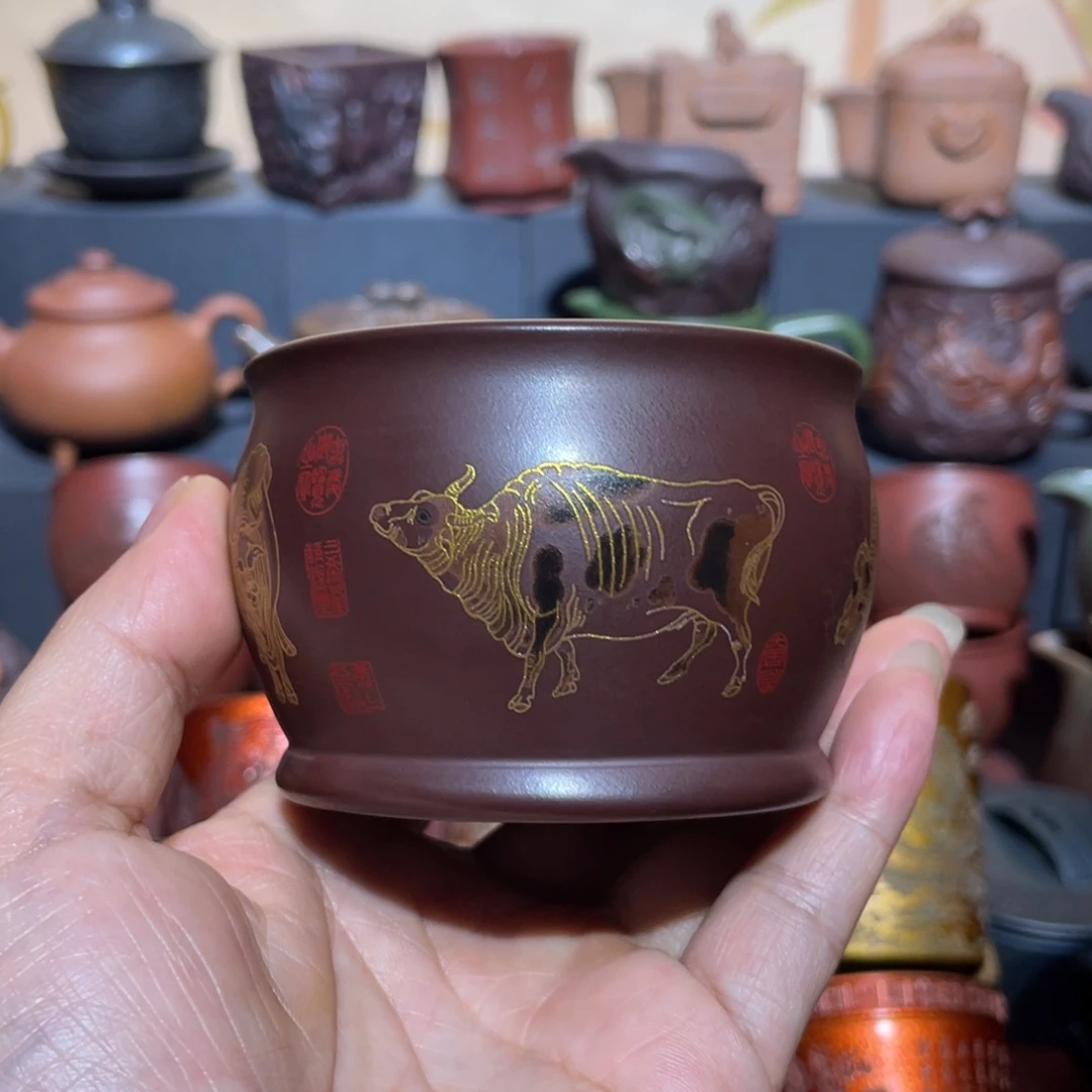 原矿紫砂手工主人杯
