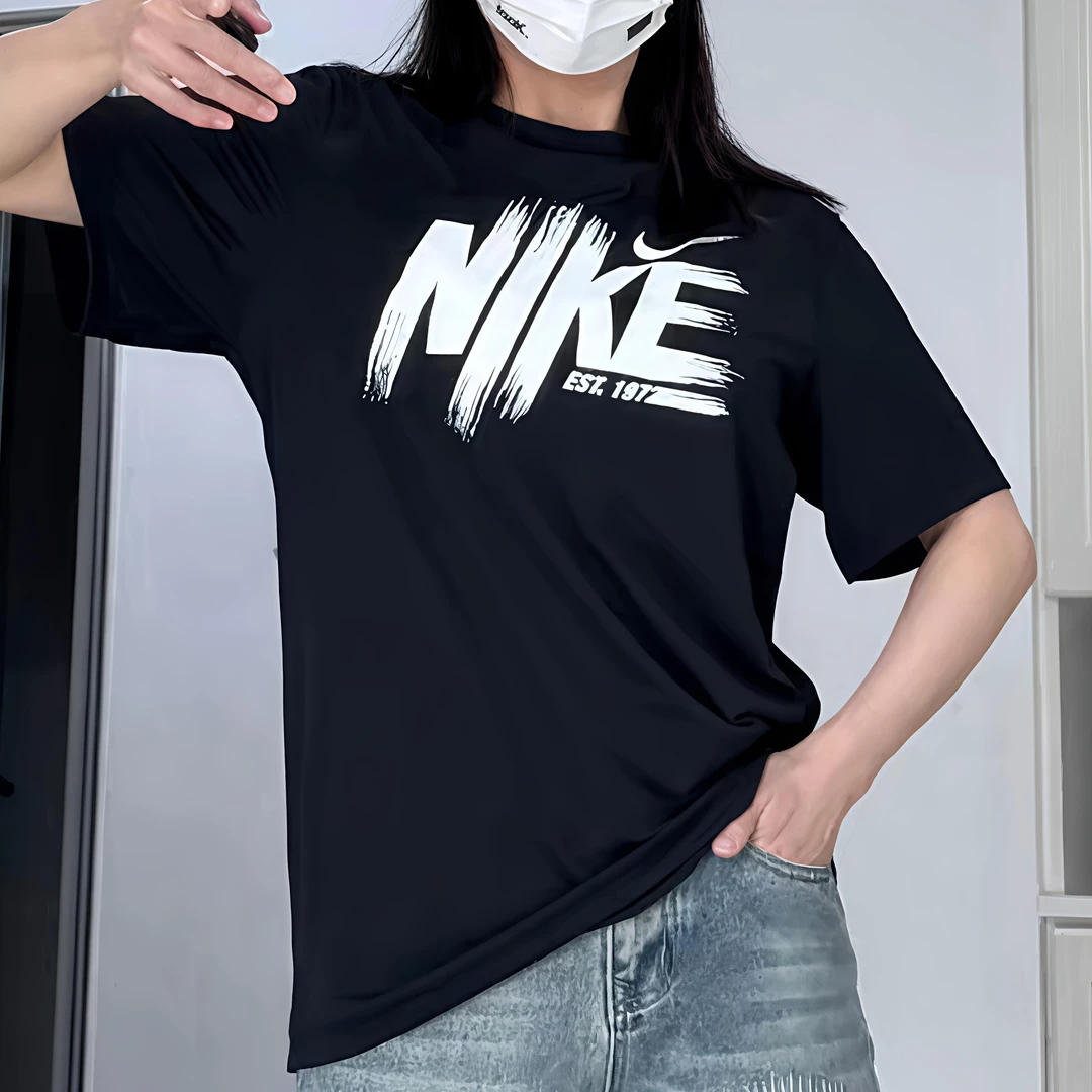 NIKE/耐克【官方正品】运动速干圆领印花休闲短袖T恤 男款HV0382010