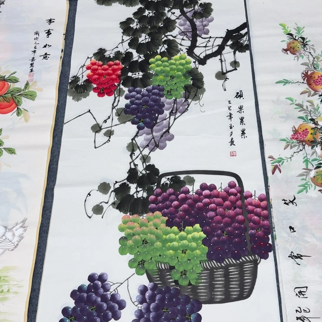 国画四尺尺寸70X140纯手绘作品