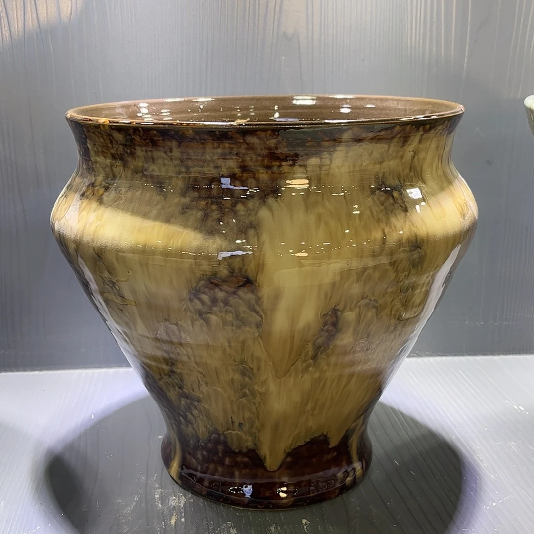 陶摆件高25.5口径23