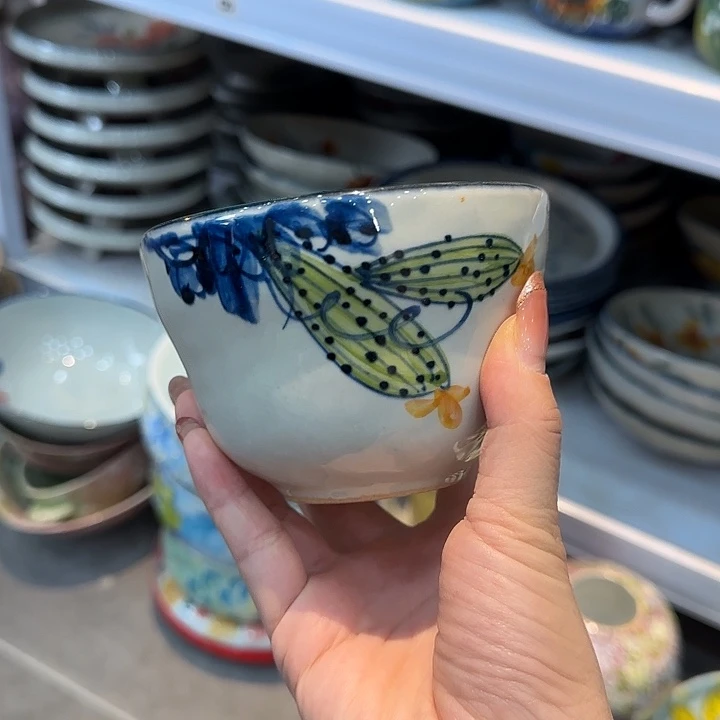 杯景德镇釉下五彩手绘陶瓷