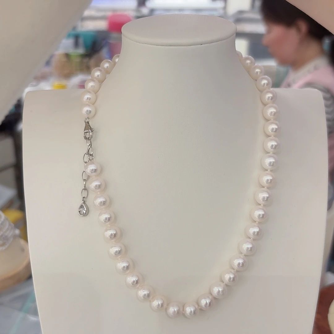 银S925镶嵌颈饰淡水珍珠