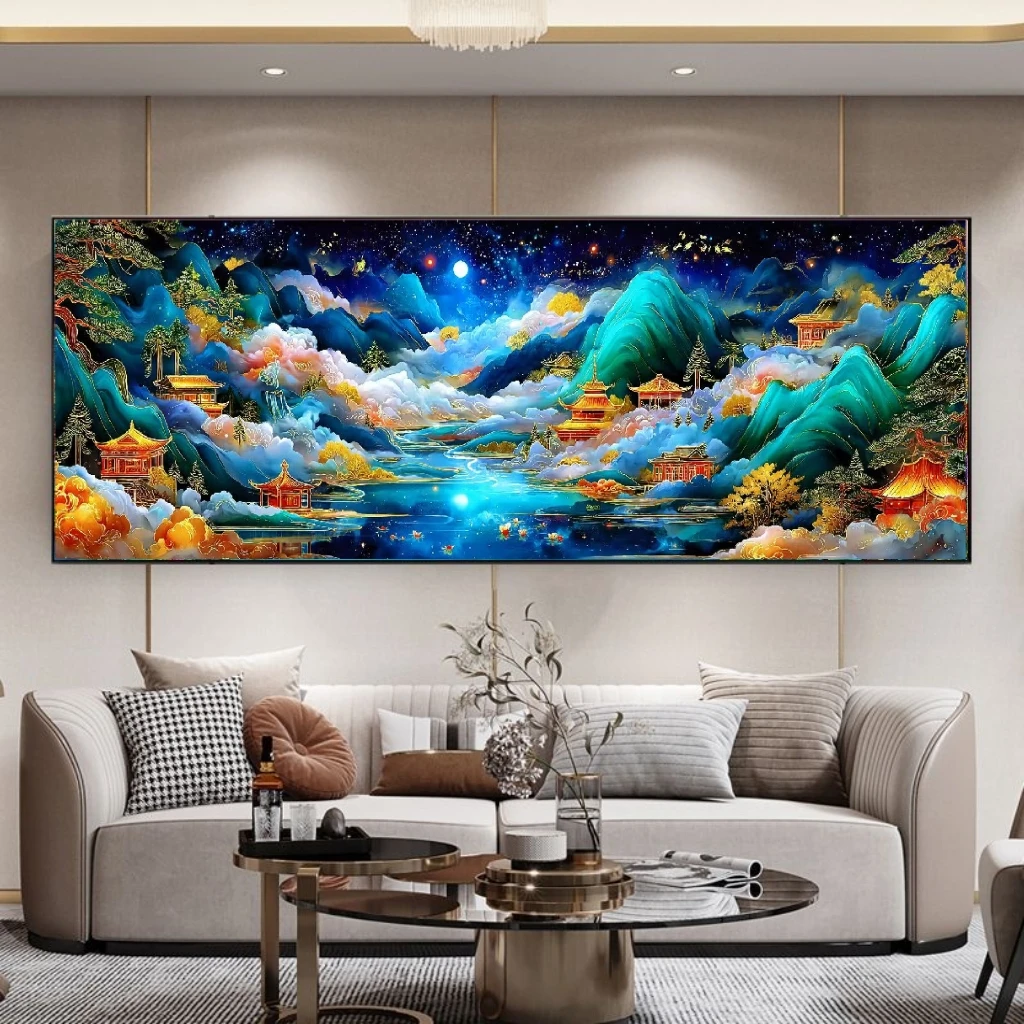 定制十字绣 原创版权星河入海小格195*75没绣的f2142