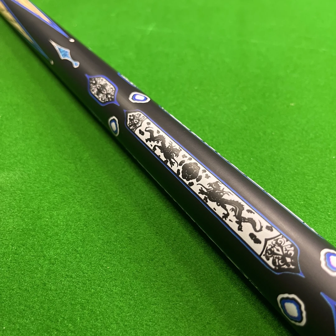 【龙影—颜值高性价比】百元斯诺克小头中式黑八免漆手工台球杆