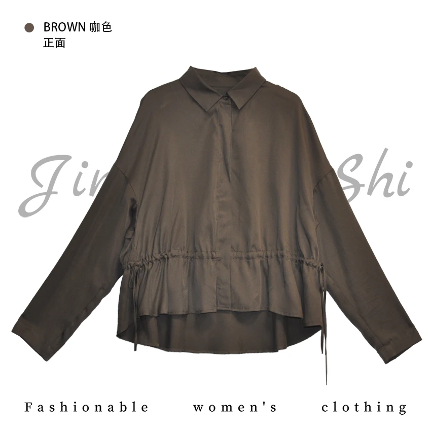 【金典女人服饰】法式复古系带款长袖衬衫 中年百搭法式复古1039