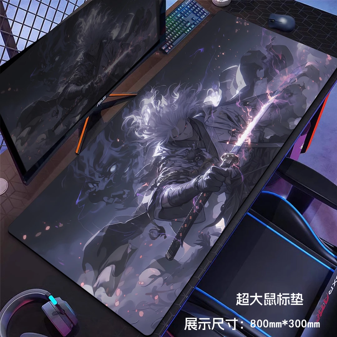 动漫鼠标垫超大号男生电脑键盘桌面办公宿舍电竞二次元游戏桌垫子