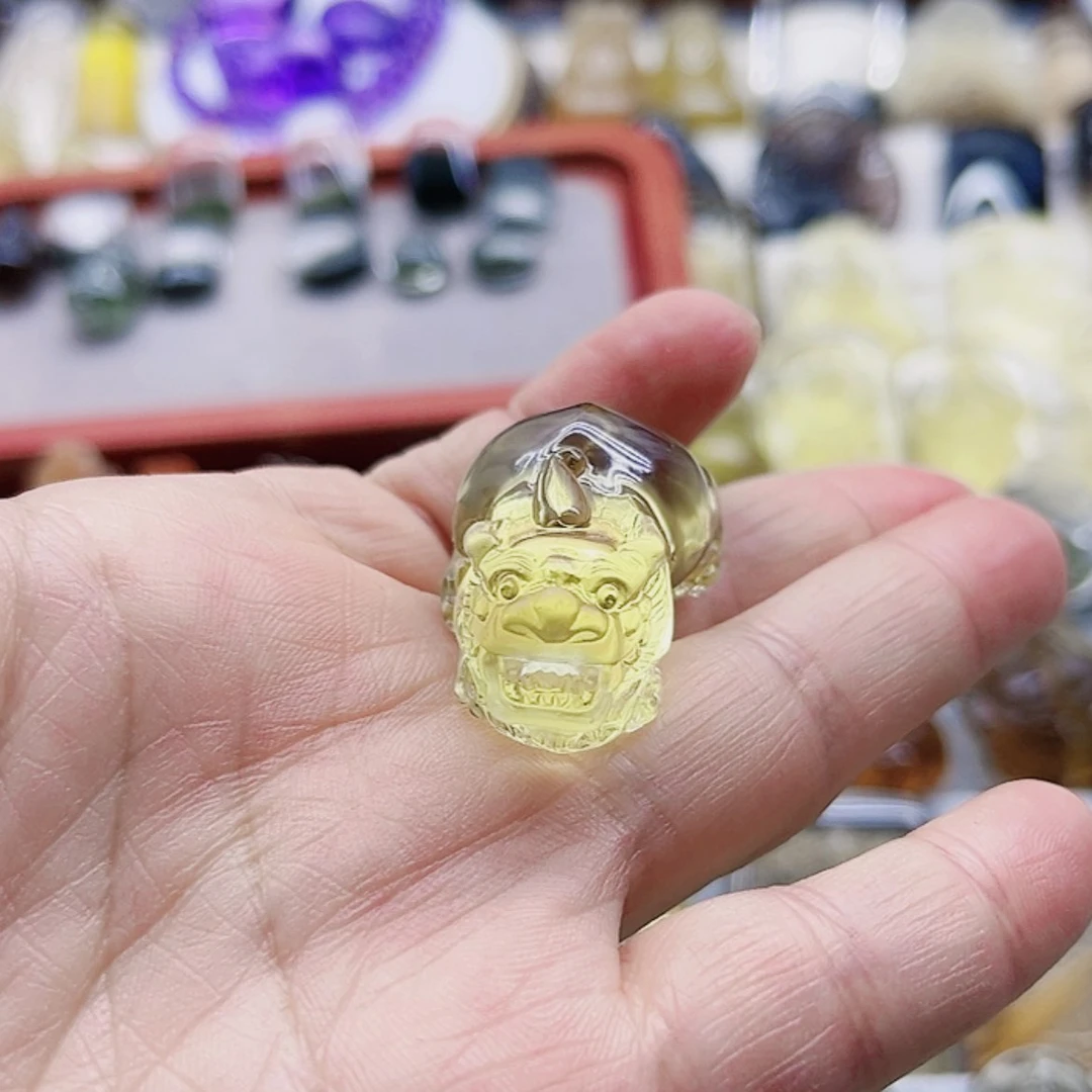 【闪购商品】水晶黄水晶貔貅吊坠未镶嵌天*