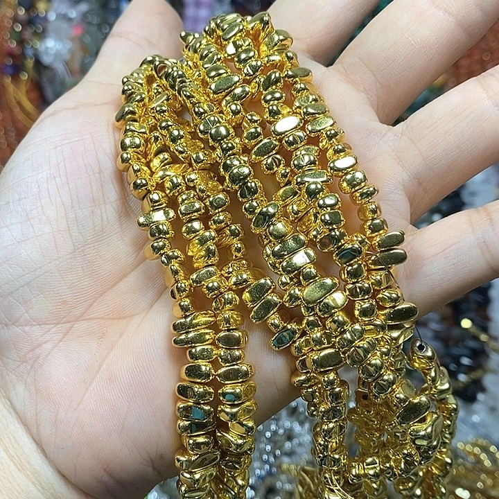 玛瑙/玉髓未镶嵌珠宝半成品黑胆石碎银子（2条）