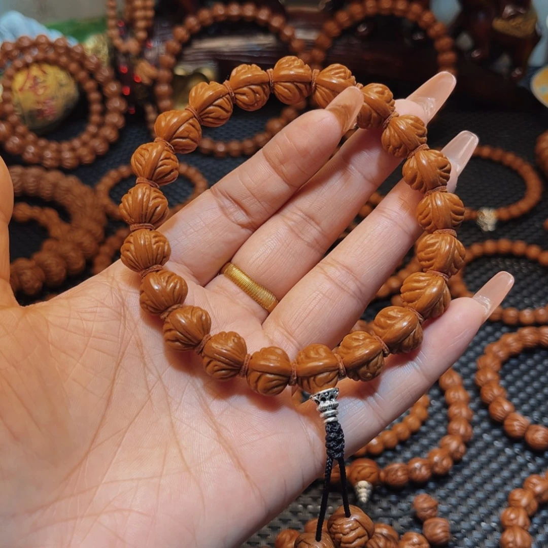 桃核手串13精品小金豆手持