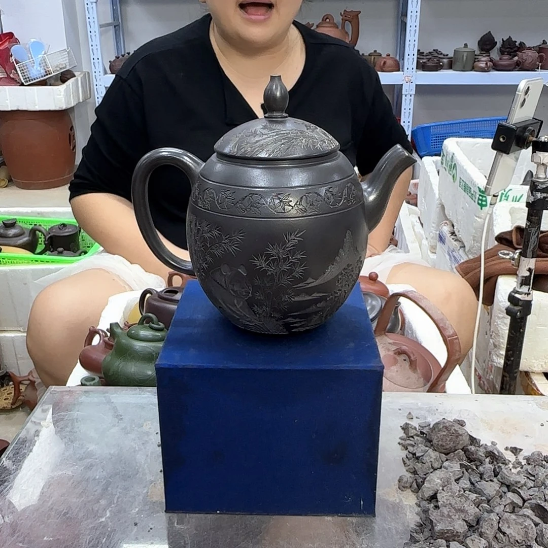茶壶紫砂宜兴紫砂壶瑕疵处理
