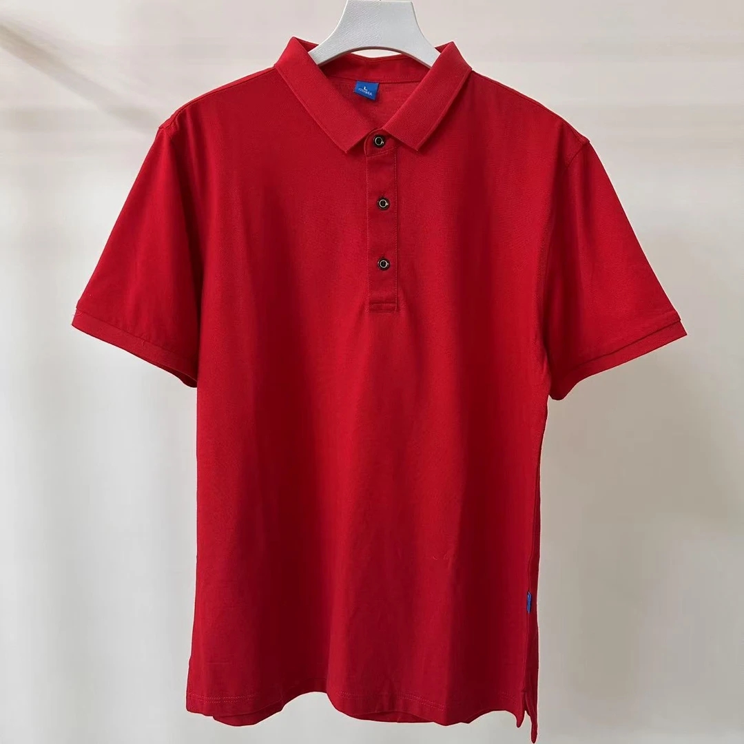 323纯色翻领短袖男女polo领t恤