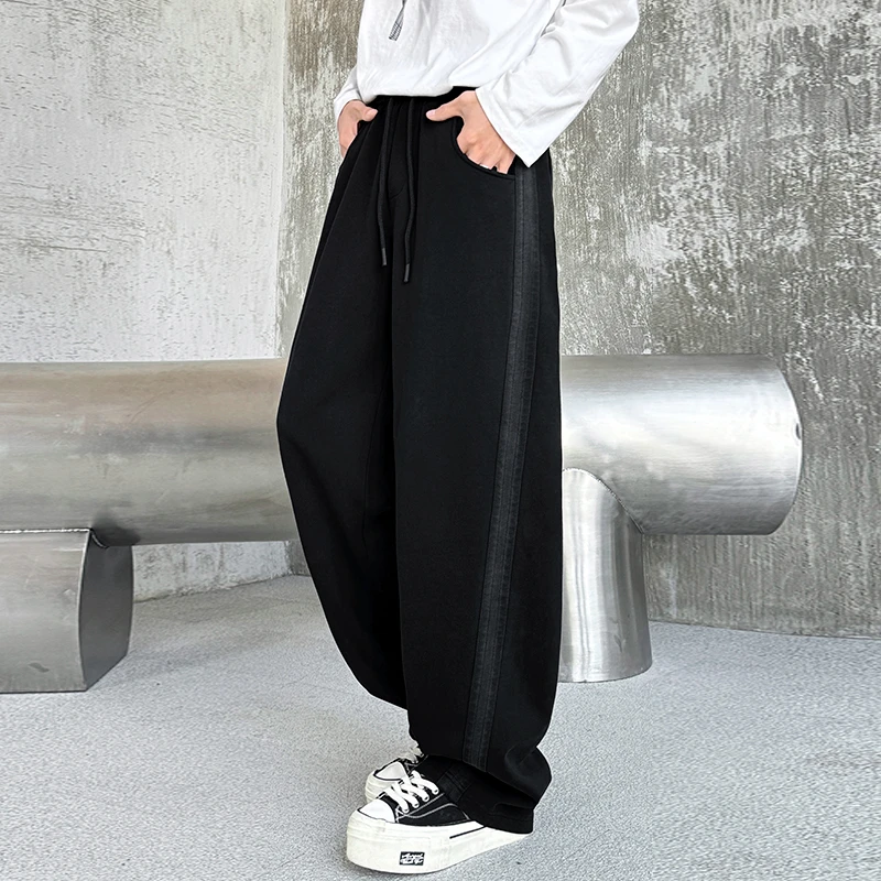 弯刀阔腿休闲裤男春秋季2025年新款设计师扎染垂感百搭高级感长裤