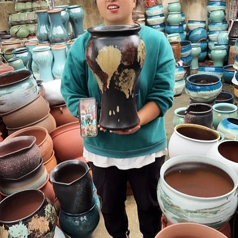 口21高38瑕疵底裂一个盆。