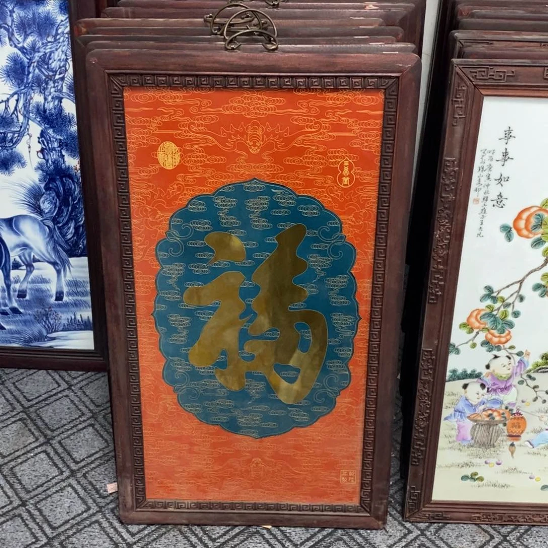 瓷片90*52 景德镇瓷板画柴窑烧制