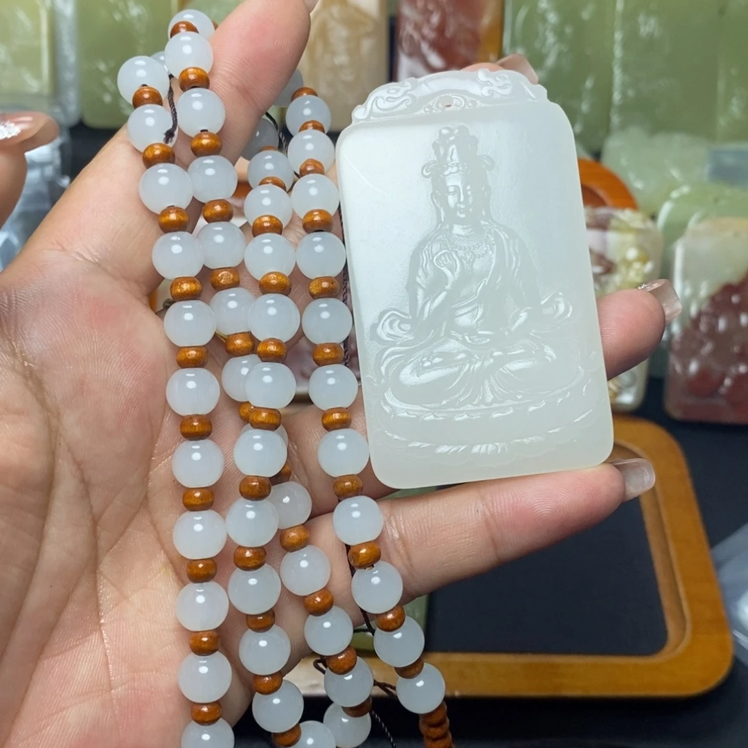 有***好昆仑山料牌形挂件
