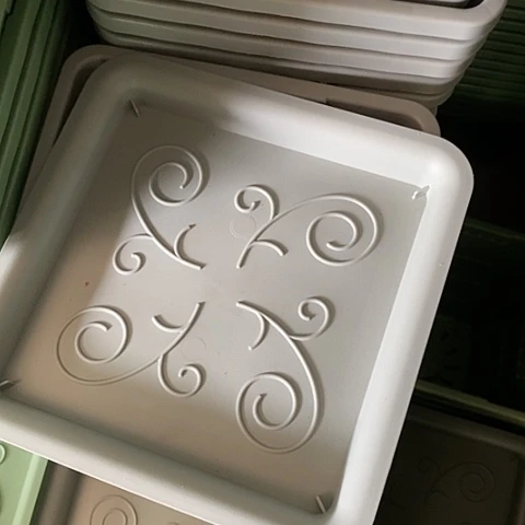 树脂方2灰白托盘10个