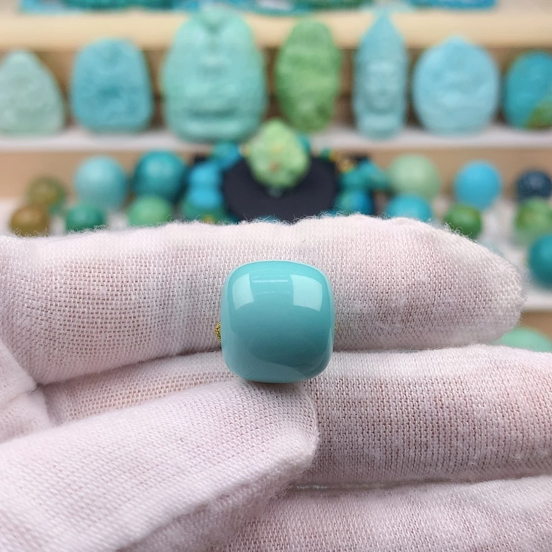 未镶嵌绿松石珠宝奇石15mm