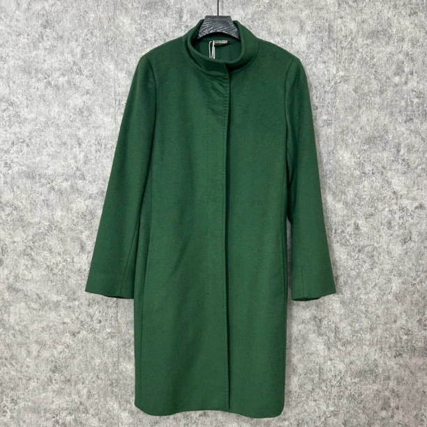 95新 MaxMara 绿色中长款大衣外套