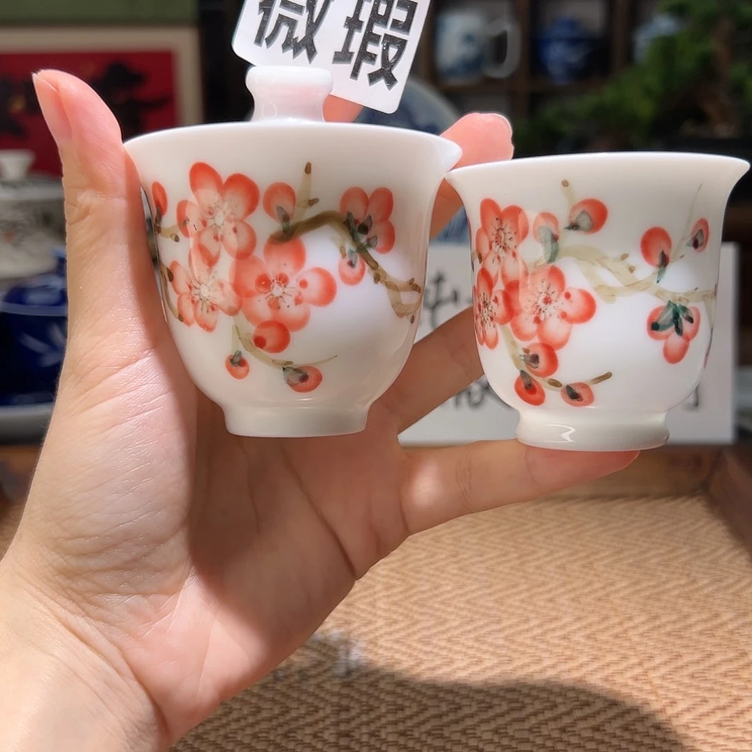 【闪购商品】微瑕 手绘 盖碗。