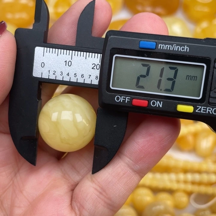 裸石蜜蜡未镶嵌蜜蜡有瑕圆珠