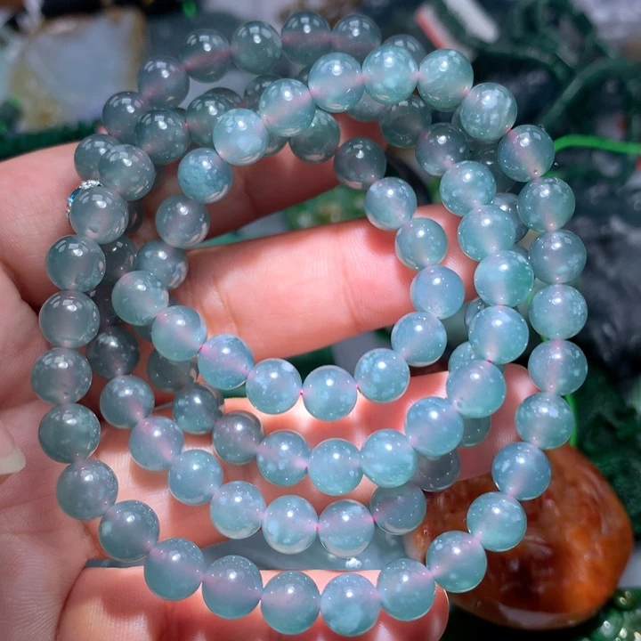 翡翠颈饰未镶嵌保真天然A货翡翠