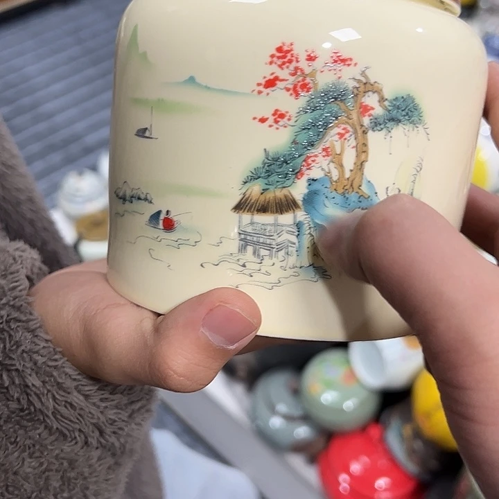 茶叶罐陶瓷家用储物罐瑕疵福利品介意勿拍