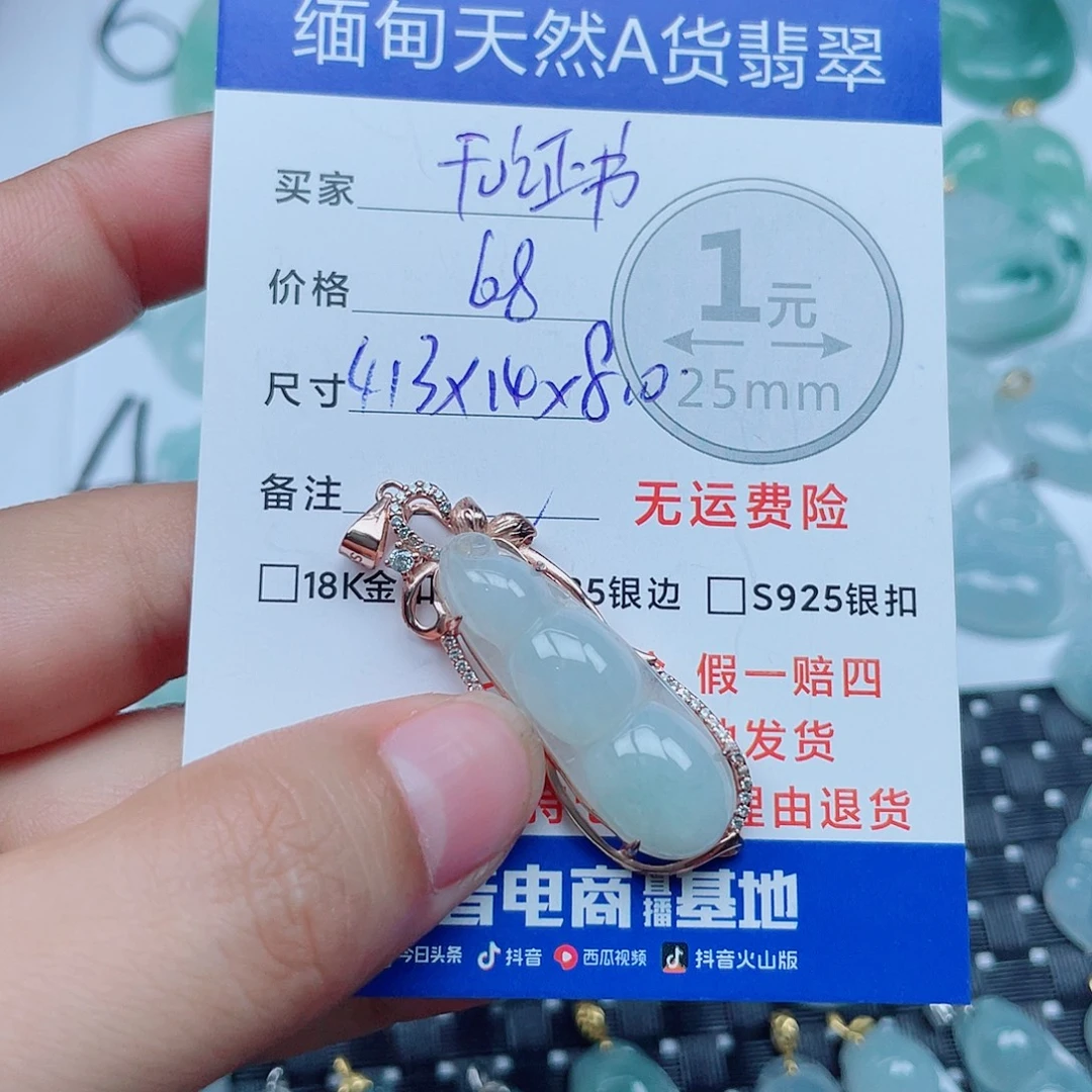 翡翠银S925镶嵌颈饰翡翠