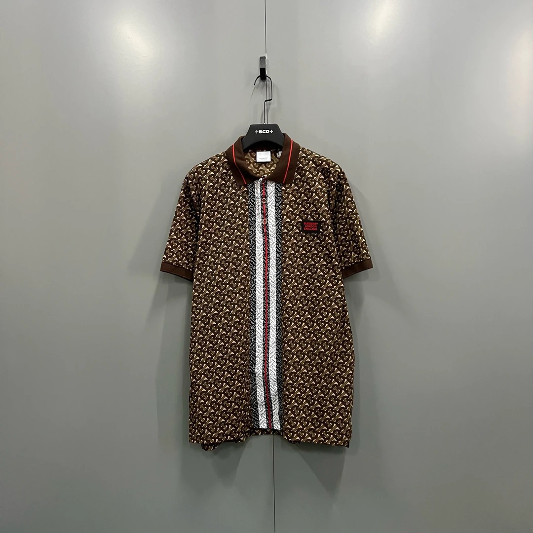 Burberry 巴宝莉 满印TB条纹polo衫 XL码/95新/6000/ bc013939